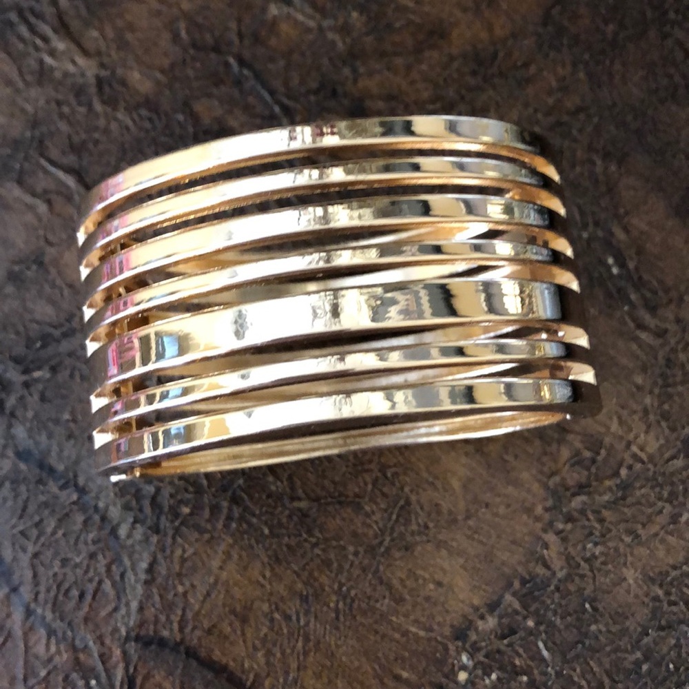Gold plated cuff bracelet